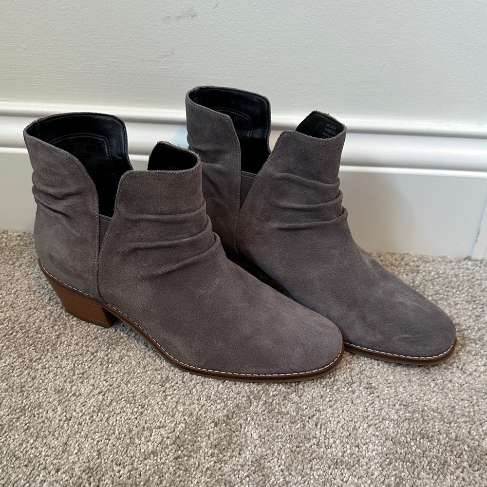 Cole Haan Gray Suede Ankle Boots